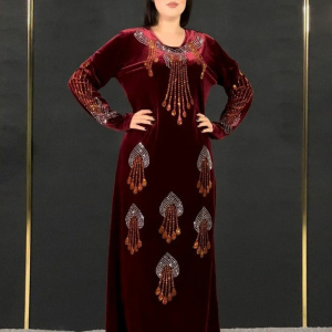 Winter Velvet Caftan Marocain Evening Dresses Fow Women 2022 African Dashiki Diamond Gown Kaftan Abayas Boubou Robe 1